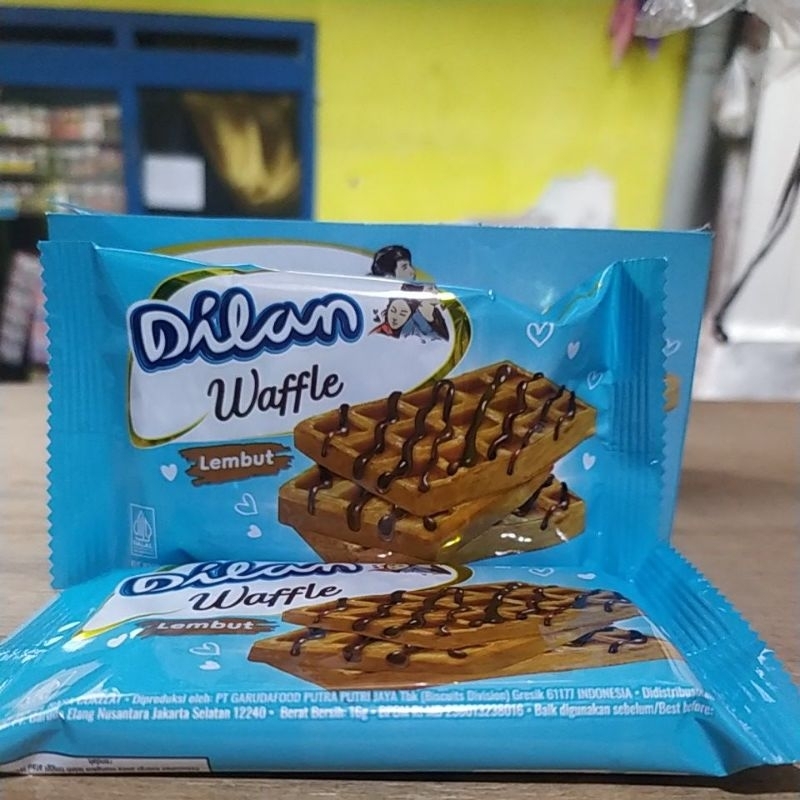 

Dilan waffle kue wafel rasa coklat lembut 1box