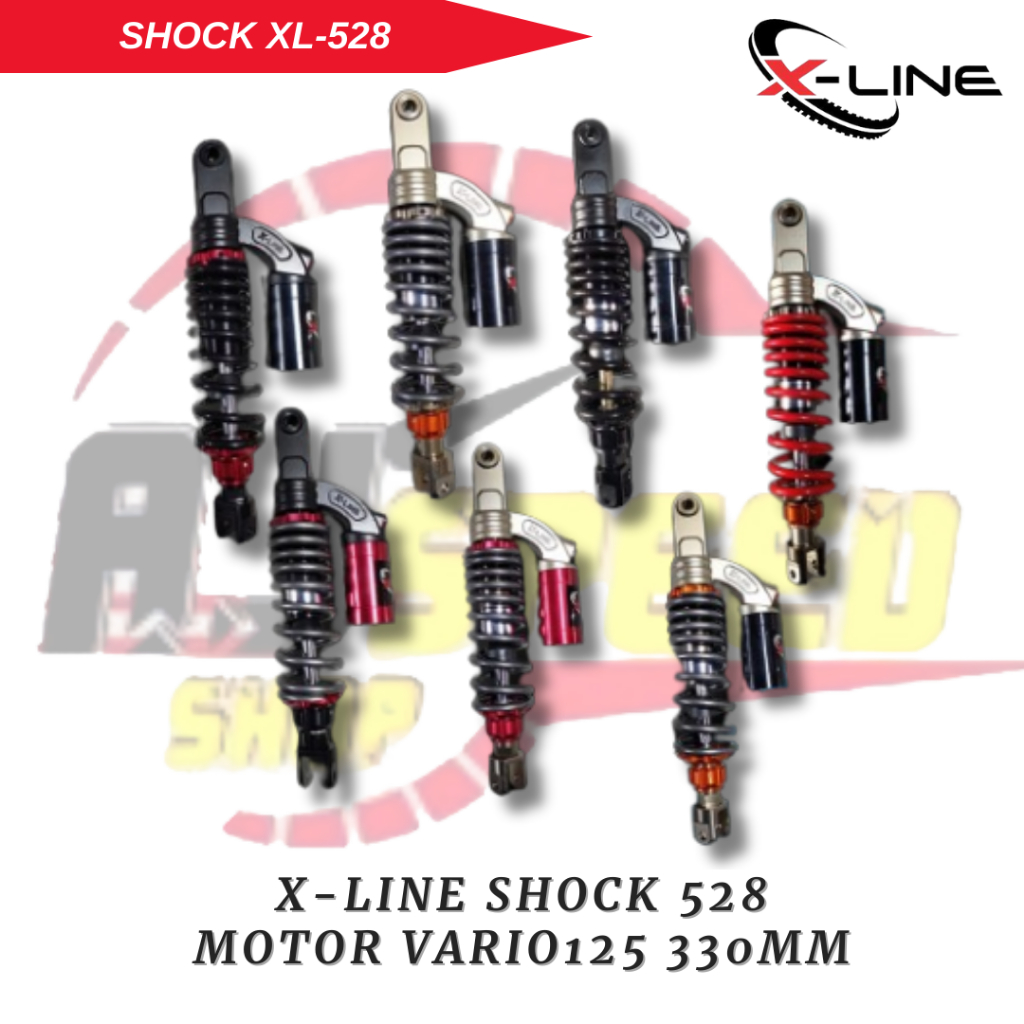 X-line Shock Skok Belakang Honda Vario 125/150 Matic Tipe 528 Ukuran 330mm Original 100%