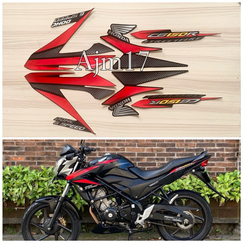 STIKER STRIPING MOTOR CB150R CB 150R CB 150 R 2014 HITAM