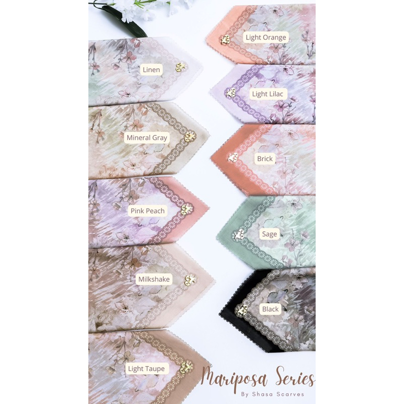 Mariposa series Shasa scarves