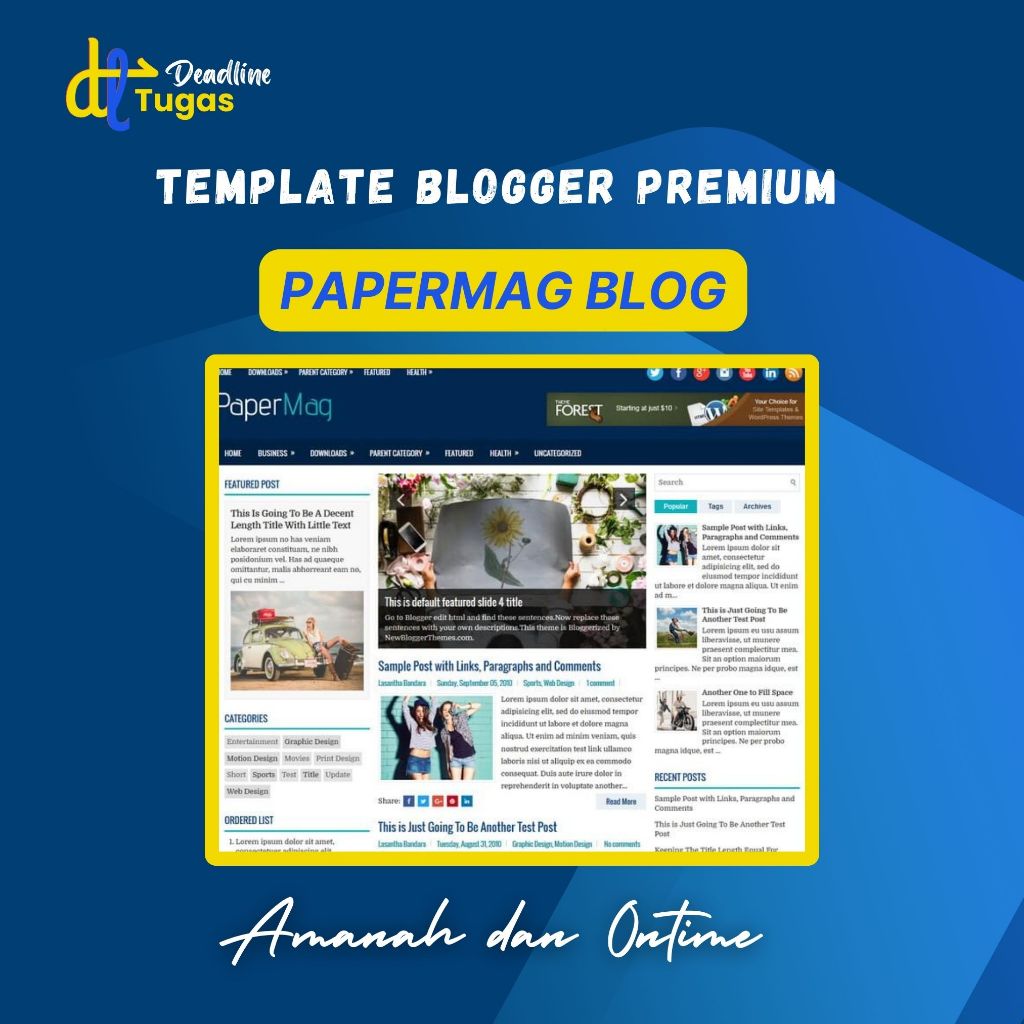 Template Blogger Premium PaperMag Blog