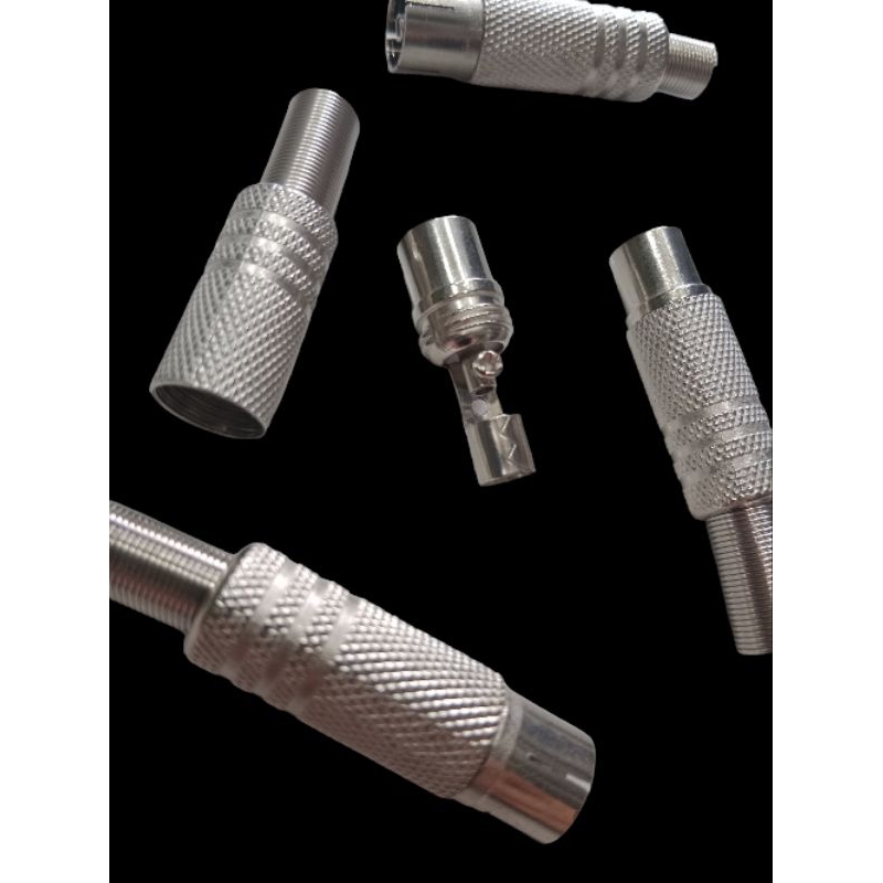 Jek antena besi cowok-cewek/colokan antena TV female-male besi