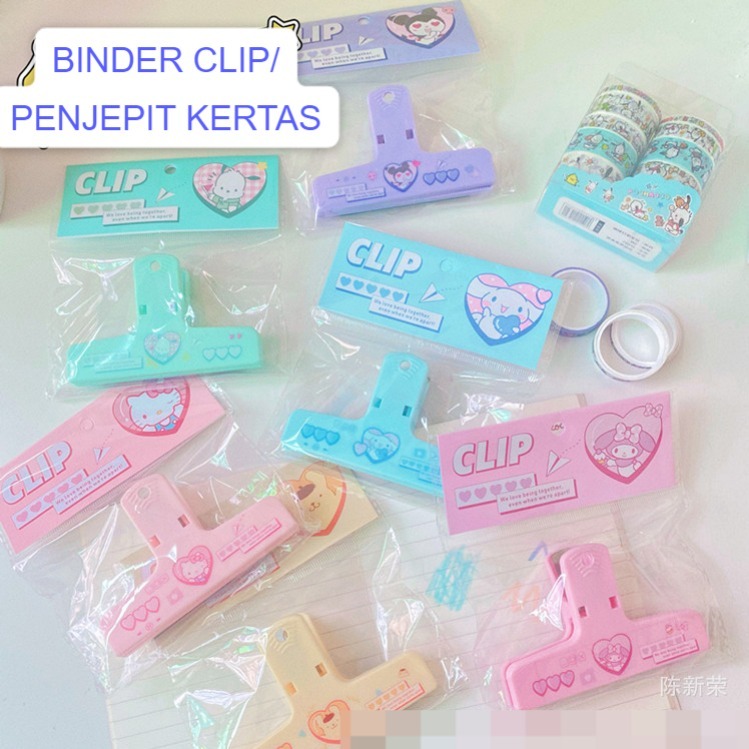 

(JOELHOUSE)BINDER KLIP/PAPER KLIP/PENJEPIT KERTAS/KLIP KERTAS MAGNETIC SANRIO KUROMI MELODY CINNAMONROLL JH061