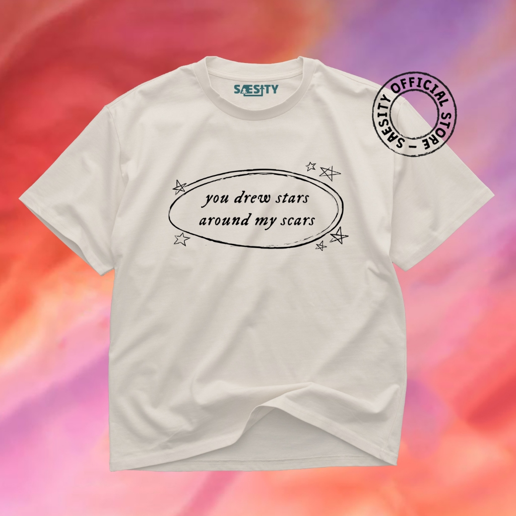 Kaos Taylor Swift Stars Around Scars Tshirt Taylor Swift Lengan Pendek - Saesity