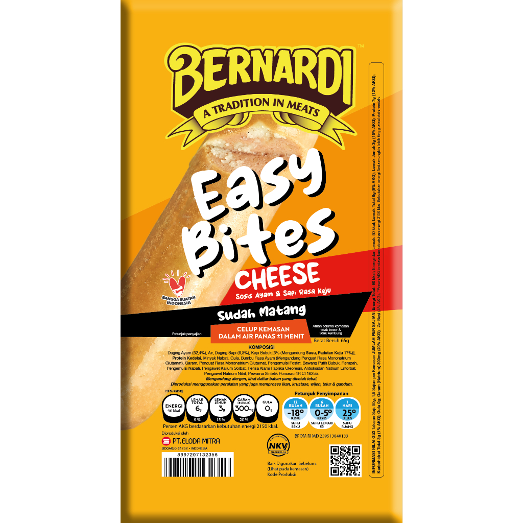 

BERNARDI SOSIS EASY BITE CHESE (65gr)