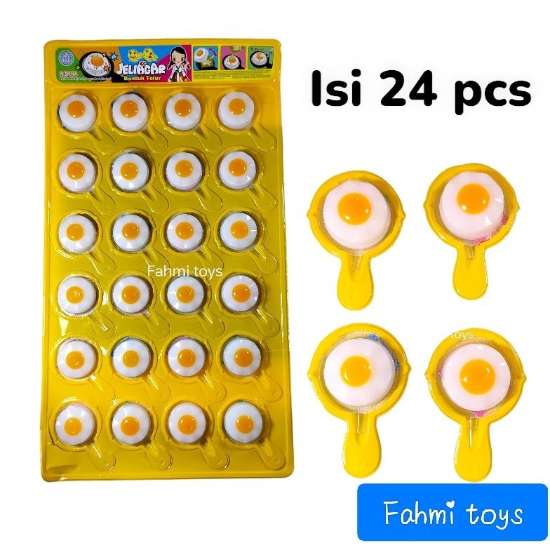 

KODE N5Y 24 pcs jelly agar layar bentuk telur ceplok makanan