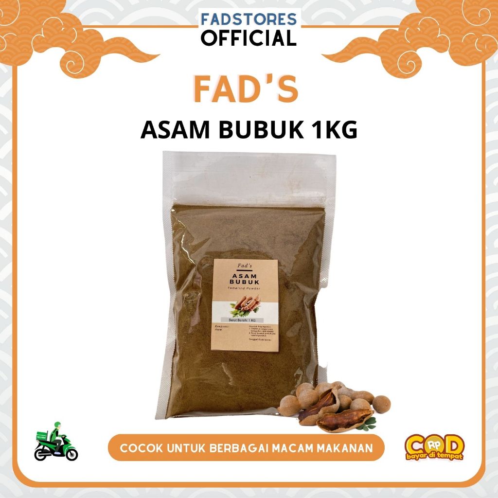 

Asam Bubuk 1kg - Tamarind Powder 1kg - Fad's Rempah Bubuk - Rempah JSR