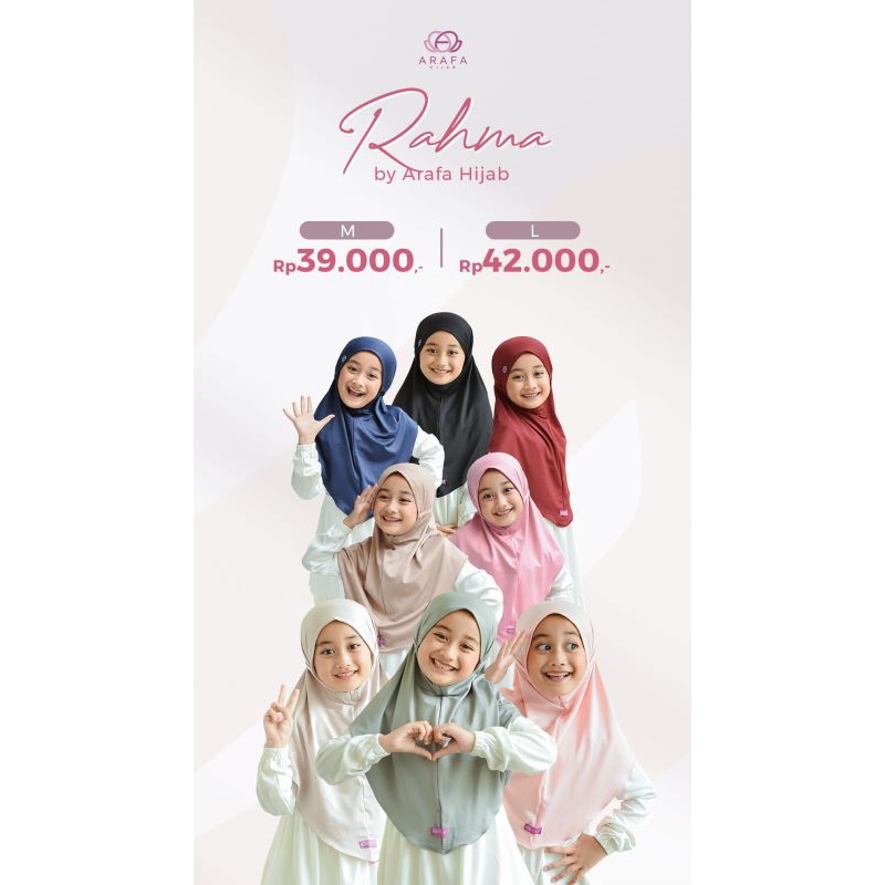 RAHMA KHIMAR ANAK / HIJAB KIDS BY ARAFA HIJAB / HIJAB INSTAN NYAMAN UNTUK ANAK / KERUDUNG ANAK