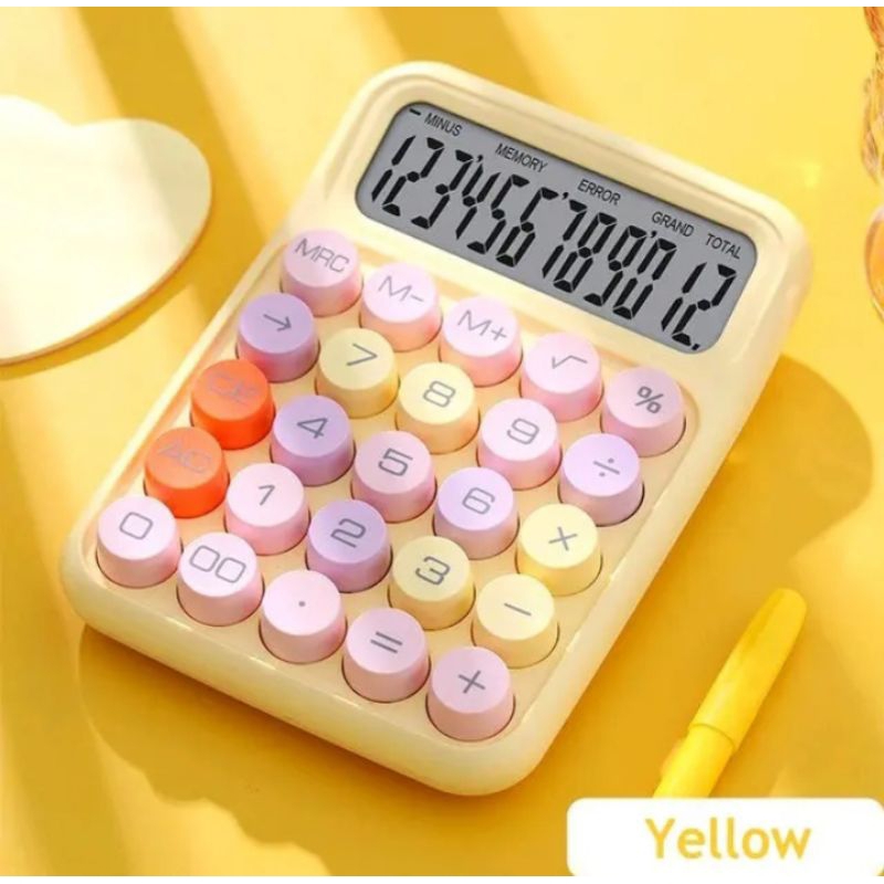 

Ins Korea Dopamin Kalkulator Warna 12digis Display Besar Keyboard Dot Mekanik Tombol Besar Alat Tulis Sekolah&Kantor