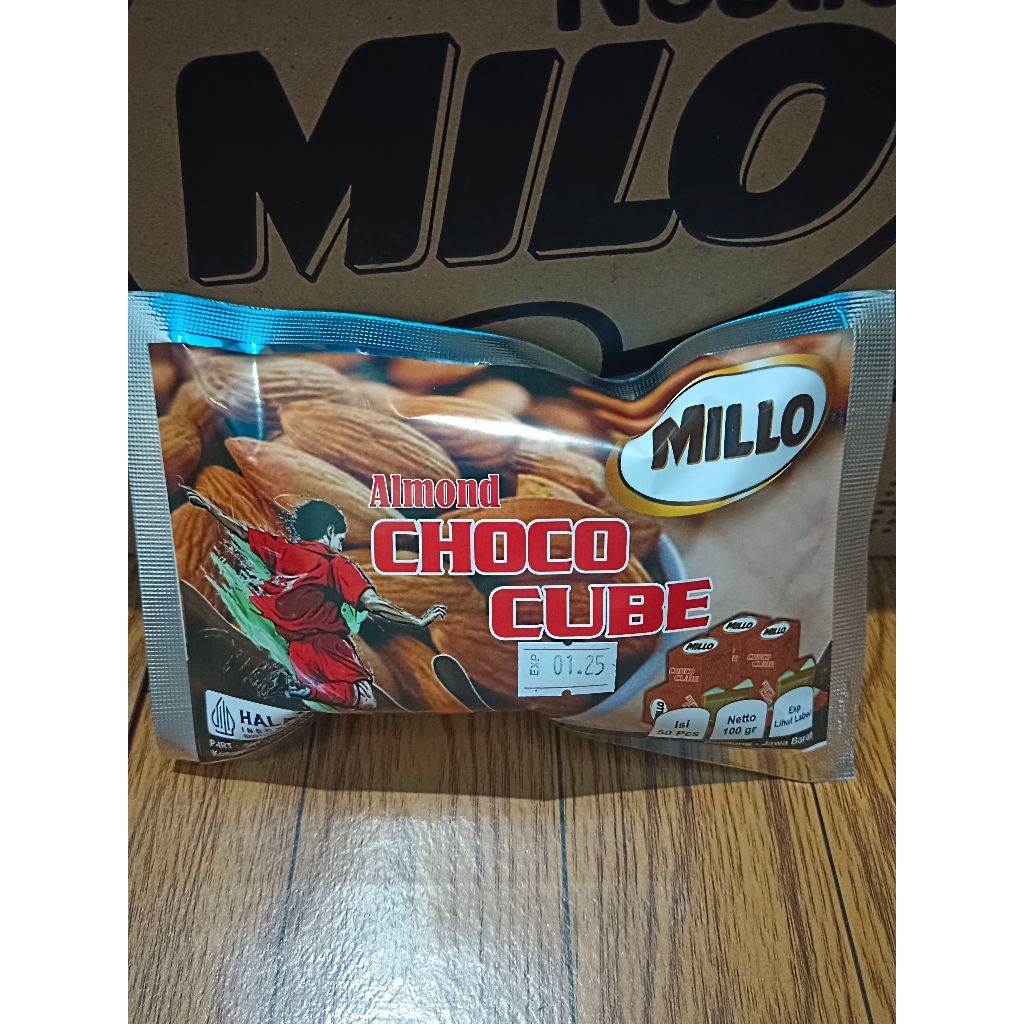 

Almond Milo / Millo Cube Lokal 1 Pack (Isi 50 Cube)