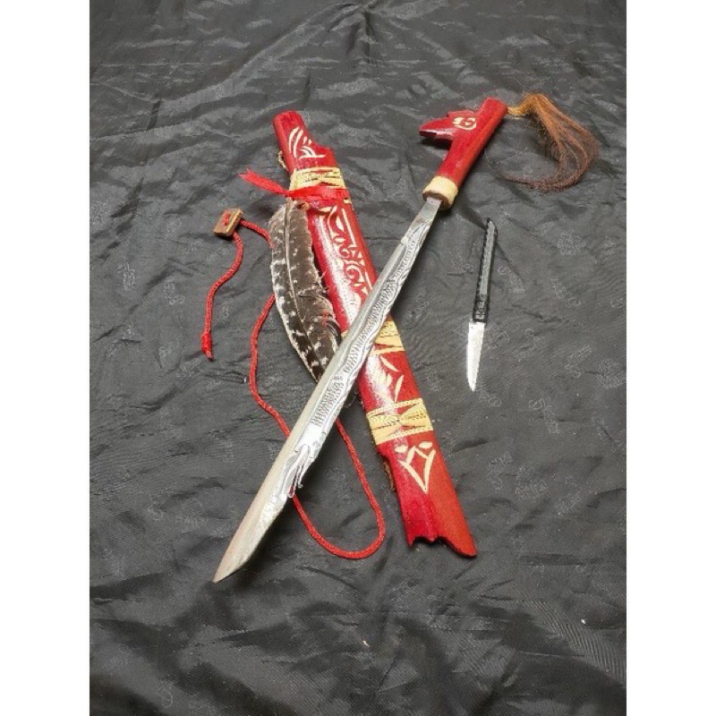 Mandau Dayak Naga timbul Asli Kalimantan