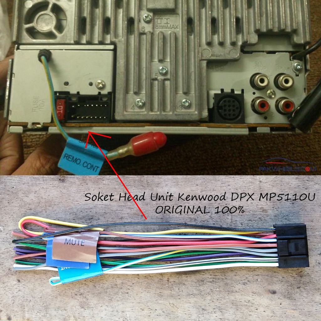 Kabel Soket Head Unit Kenwood DPX-MP5110U DPXMP5110U DPX-MP5110U Tape Mobil HU OEM Honda Jazz RS