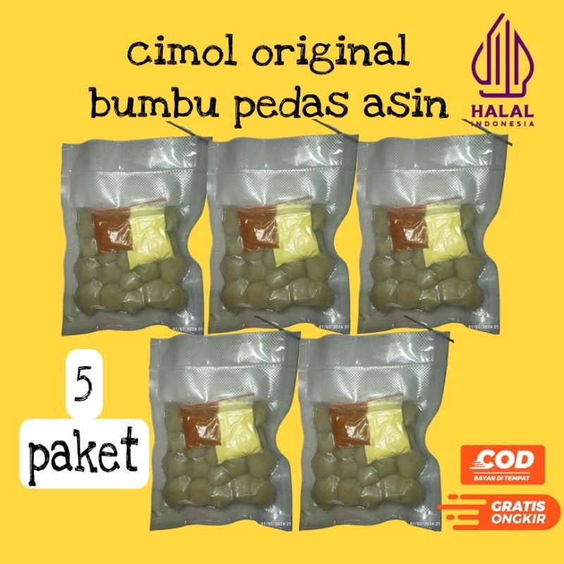 

BOOMING! PAKET HEMAT CIMOL ORIGINAL 5PAKET BUMBU PEDAS ASIN