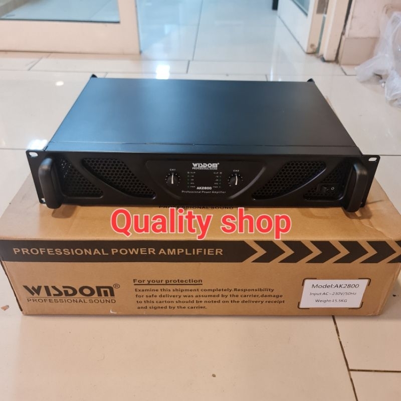 Power Wisdom AK2800 2-Channel Power Amplifier Wisdom Ak-2800