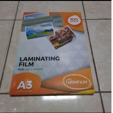 

(10 Lembar) Plastik Laminating A3 Amanda 100 Micron
