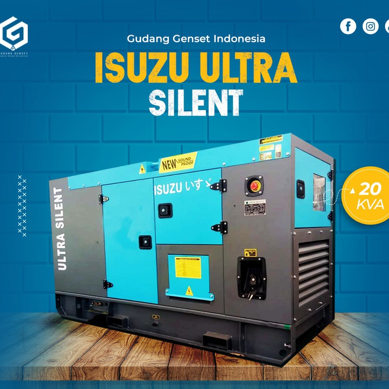 Genset Silent | 20 KVA | Isuzu Genset Diesel Isuzu Silent
