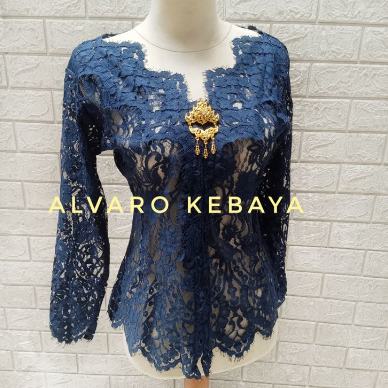 Kebaya sabrina brokat halus premium modern wisuda atasan baju adat brukat halus lamaran cantik premi