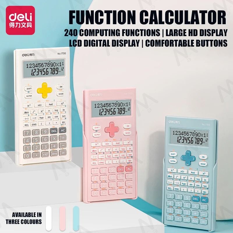 

Deli Kalkulator Saintifik Elektronik Scientific Calculator LCD Display - Deli-1700