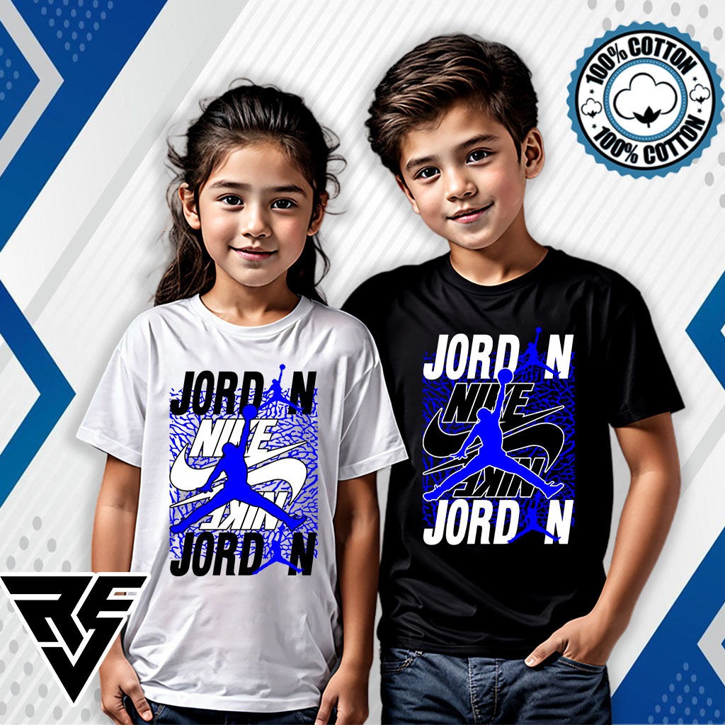 kaos anak nike jordan bahan katun combed 30s