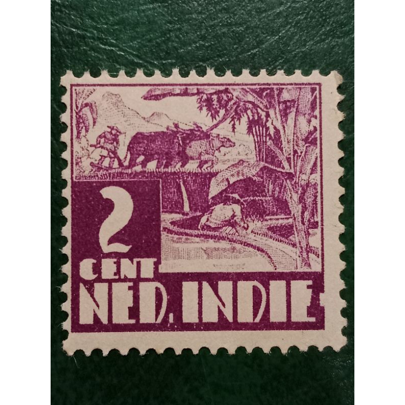 

Prangko 2 cent Kerbau Ned Indie tahun 1938-1939 UN USED