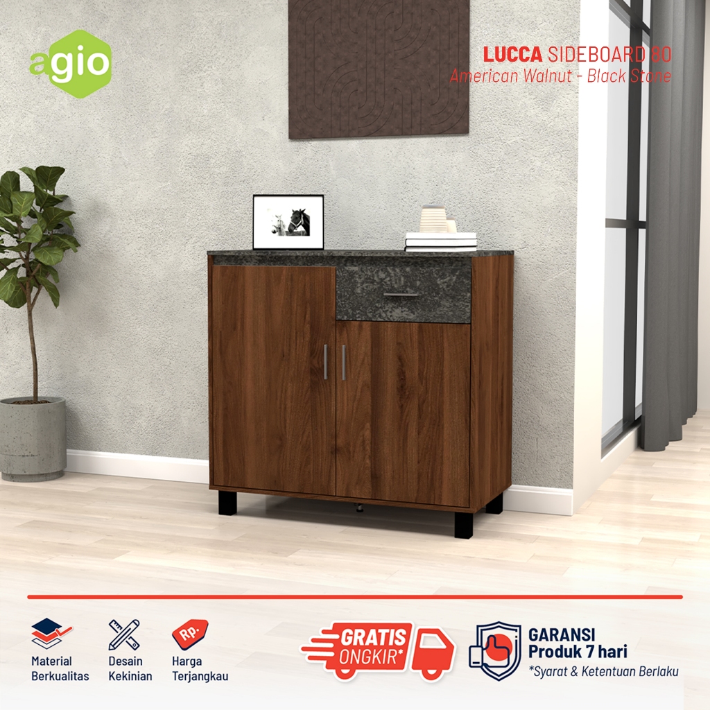 Oggi - Bufet / Buffet / Credenza / Lemari Kabinet TV / Sideboard / Agio Lucca Sideboard 80
