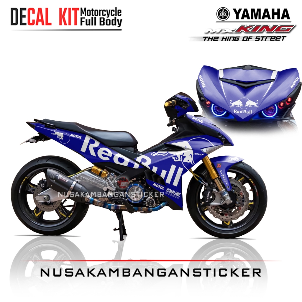 Decal Sticker  MX-King 150 Banteng Biru Stiker full Body