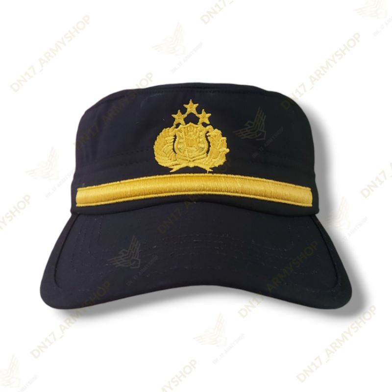 Topi Komando PAMA Polri HITAM