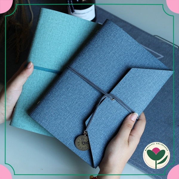 

cover binder A5 termasuk isi 80 lembar retro time vintage model lipat ikat tali diy scrapbook jurnal MK1301