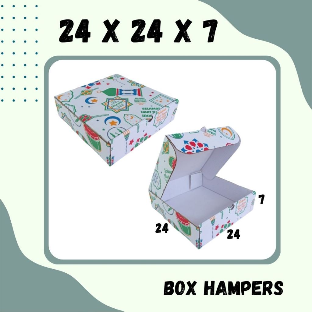 

Box 24x24x7 LD kardus/polos/Hampers/hoodie/mukena/kardus box/ultah/ulang tahun/happybirthday