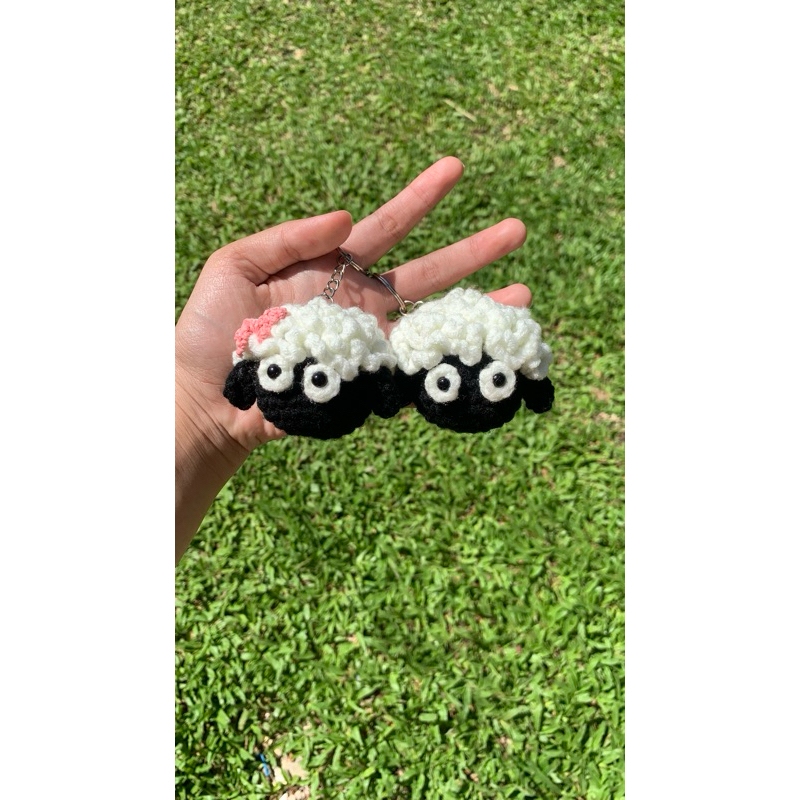 gantungan kunci crochet keychain sheep / shaun the sheep  (bisa request)