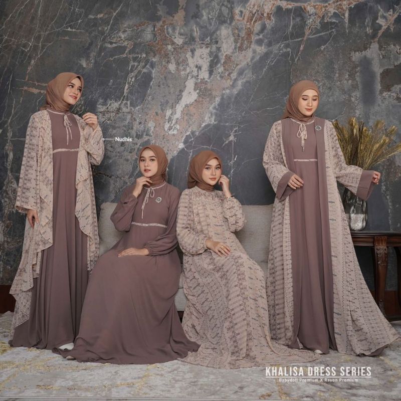 DR208| SYMPHONY / KHALISA DRESS FAMILY SET by Nadheera Luxury [ NEW - ND Pattern Series ] Gamis Sari