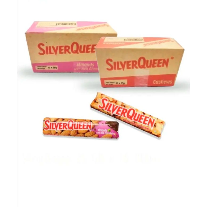 

SILVERQUEEN KEMASAN 55gr - 1 BOX ISI 10pcs - rasa chasew nuts