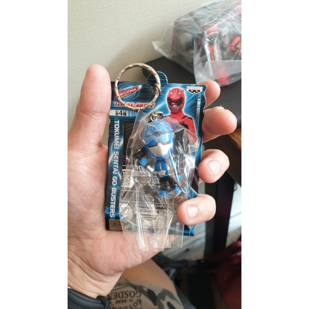 Keychain Figure Tokumei Sentai Go-Buster Blue Buster Chibi Original