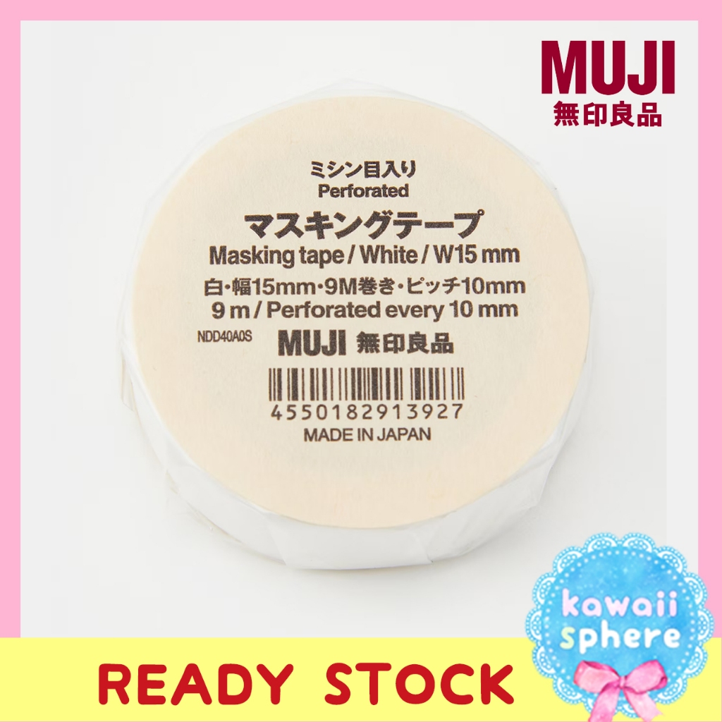 

Muji Japan Masking Tape White Perforated every 10 mm | Washi Tape Muji