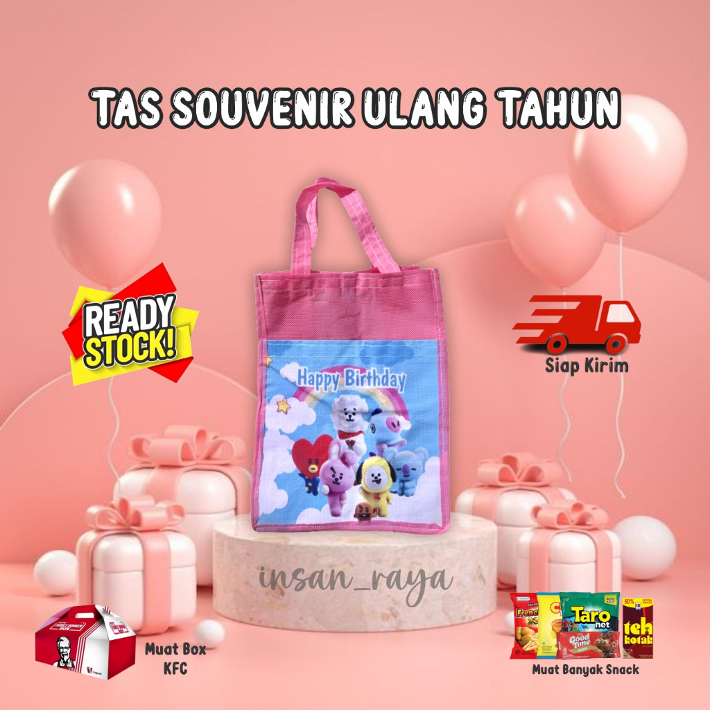 TAS ULTAH BT21 READY STOCK /TAS ULTAH MURAH/TAS ULTAH ANAK/TAS ULTAH SIAP KIRIM