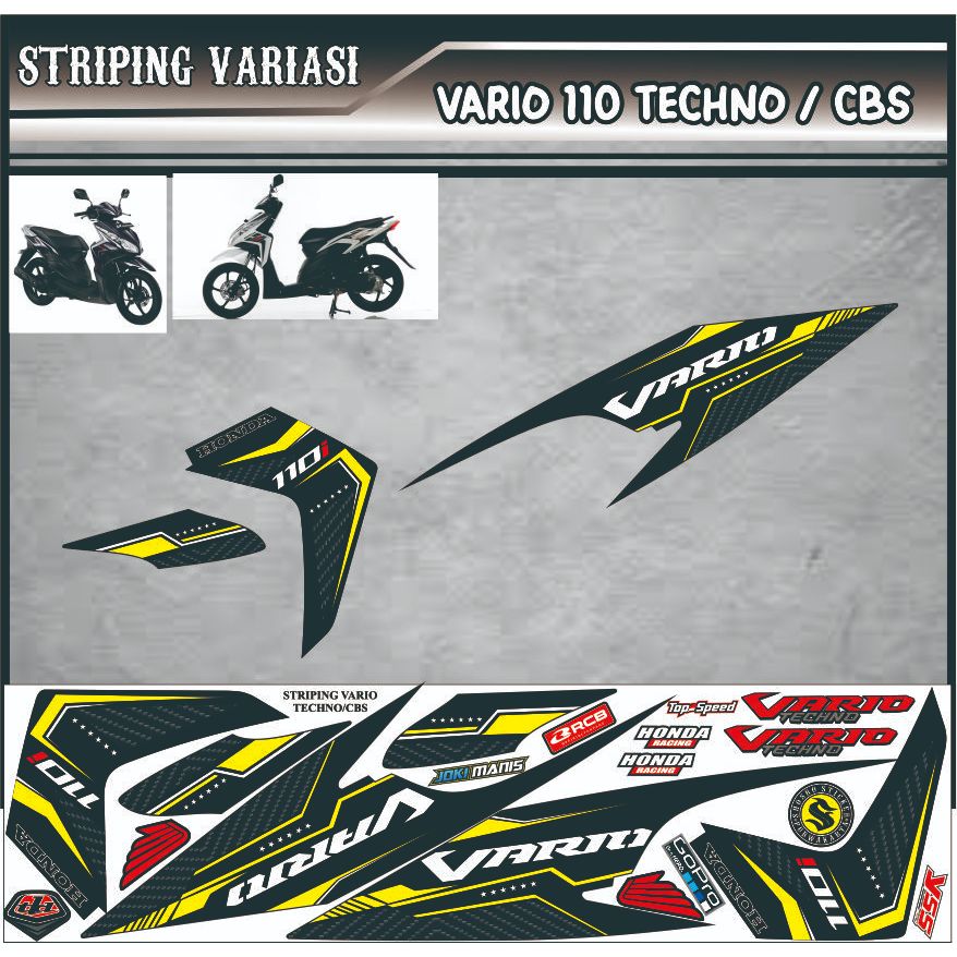 striping vario tehno 110 stiker vario cbs 110 old variasi stiker striping motor vario 110 karbu old 