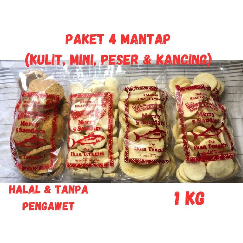 

PAKET 4 MANTAP (KULIT, MINI, PESER & KANCING) 1 KG