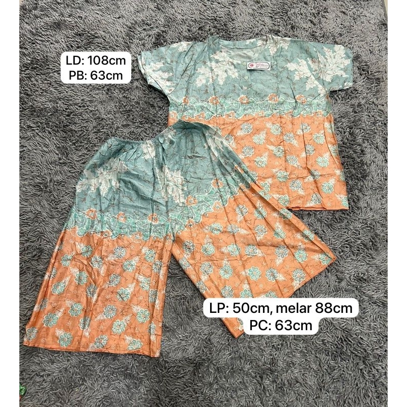 setelan piyama pendek batik wanita / remaja | setelan baju tidur batik wanita