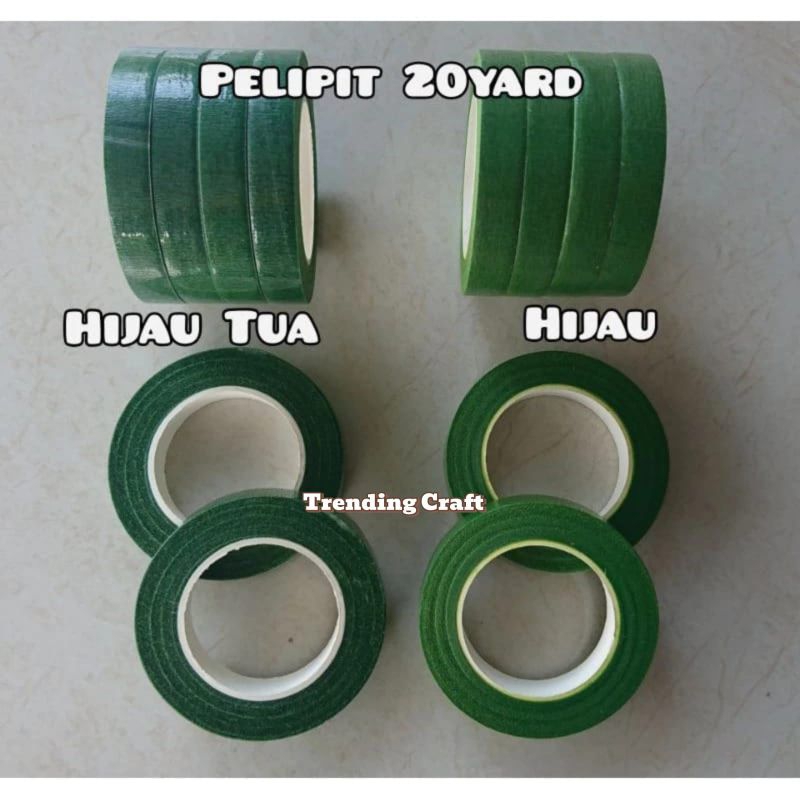 

1 Roll Pelipit 20 Yard Solasi Kertas Floral tape Selotip Warna 20 Yard Isolasi Bunga Selotip Tangkai Bunga Flower Tape Solatip Batang