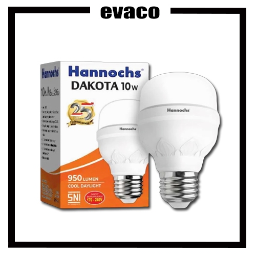 hannochs dakota bohlam bola lampu led 10 watt putih