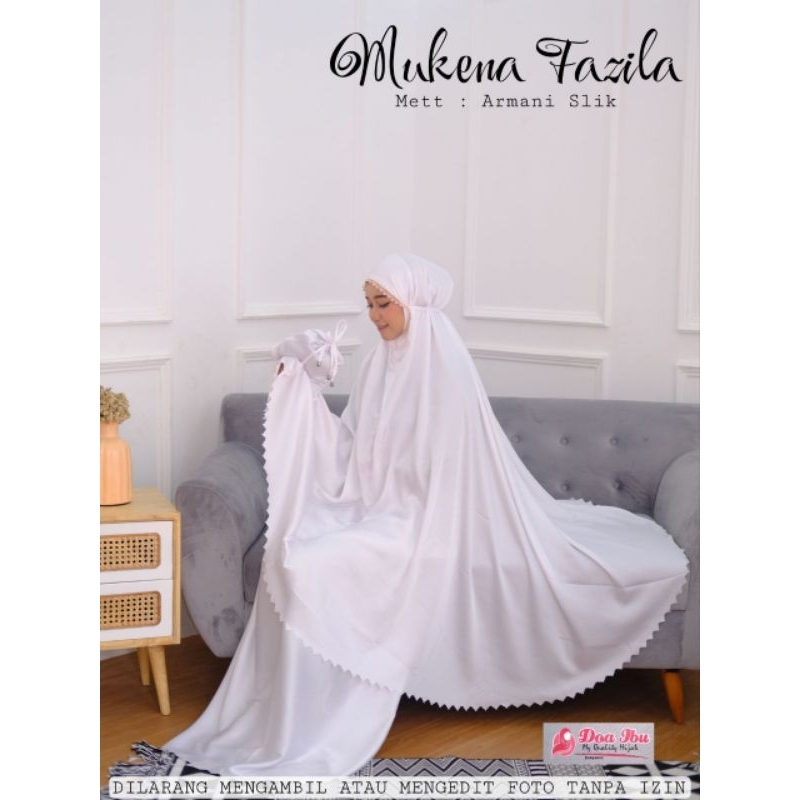 Mukena Fazila Doa Ibu/Mukena Doi bahan Armani silk