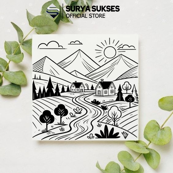 

YUH DIY PAINT KIT ONE SET CANVAS BOARD - KANVAS LUKIS SKETSA SET 20 X 20 CM CANVAS GAMBAR