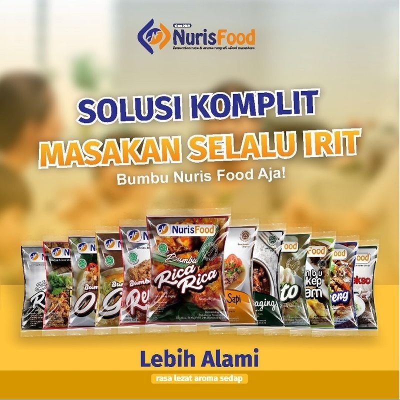 

BUMBU INSTAN NURIS FOOD 30gr/ SOLUSI MASAK ENAK & SEHAT