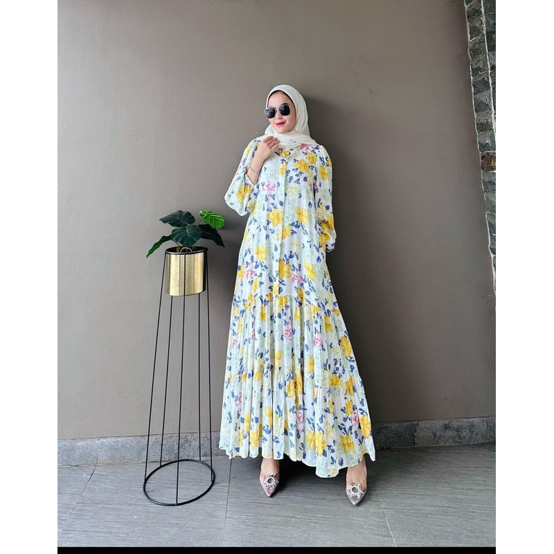 Gamis Rayon Susun flower