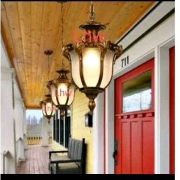 Lampu gantung klasik medium waterproof indoor outdoor dekorasi teras,cafe,balkon 1204M