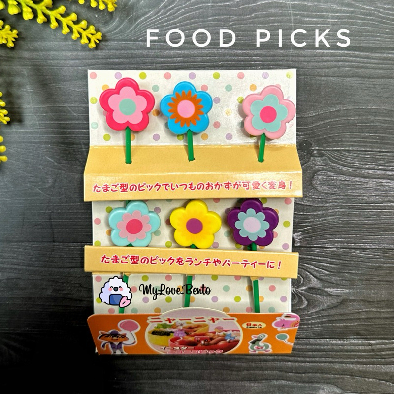 Tusukan Bento Garpu Buah Bunga Flower Food Picks Bento Tools