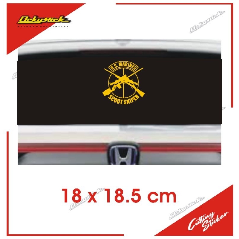 cutting sticker SCOUT SNIPER stiker mobil