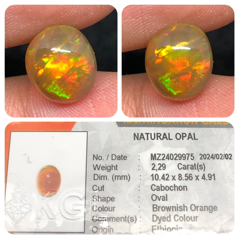 Natural opal / batu kalimaya memo KGL lab