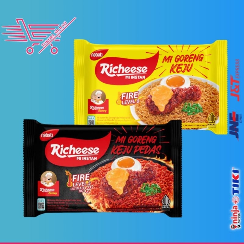 

MURAH MERIAH: mie instan Richeese ramen keju pedas mie kuah 5 pcs