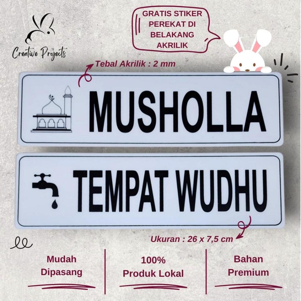 

Sign Akrilik Musholla + Tempat Wudhu | Sign Acrylic